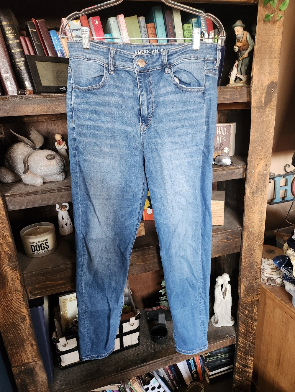 American Eagle Outfitters Women's Light Blue Skinny Jeans